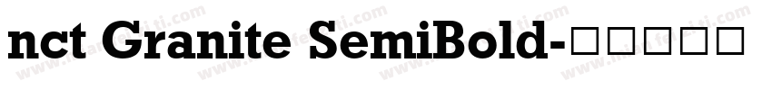 nct Granite SemiBold字体转换
